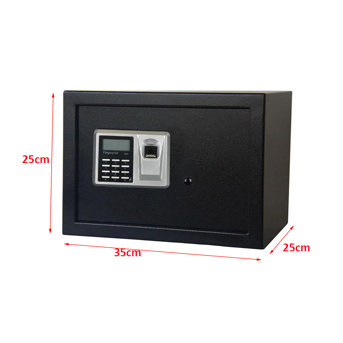 Mingyou 25SBB Home Office 2 Manual Override Keys Biometric Safe Digital Fingerprint Safe Box